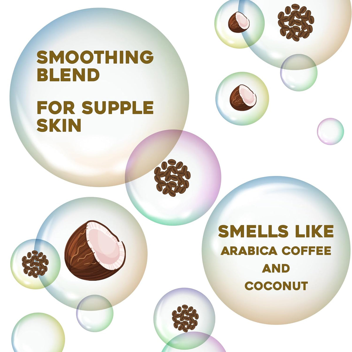OGX Smoothing + Coconut Coffee Exfoliating Body Scrub with Arabica Coffee & Coconut Oil, Moisturizing Body Wash for Dry Skin, Paraben-Free with Sulfate-Free Surfactants, 19.5 Fl Oz, 2 Pack