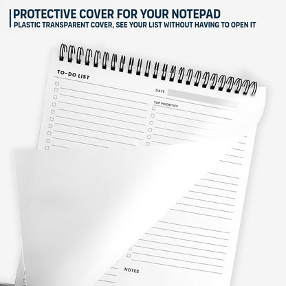 Weekly Planner Pad: To Do List Desk Notepad with Multiple Sections - 8.5x11" 52 Sheets - Undated Tear Off Notebook Calendar - Habit Planning Tracker, Task Goal Checklist Organizer - Agenda Plan Pad