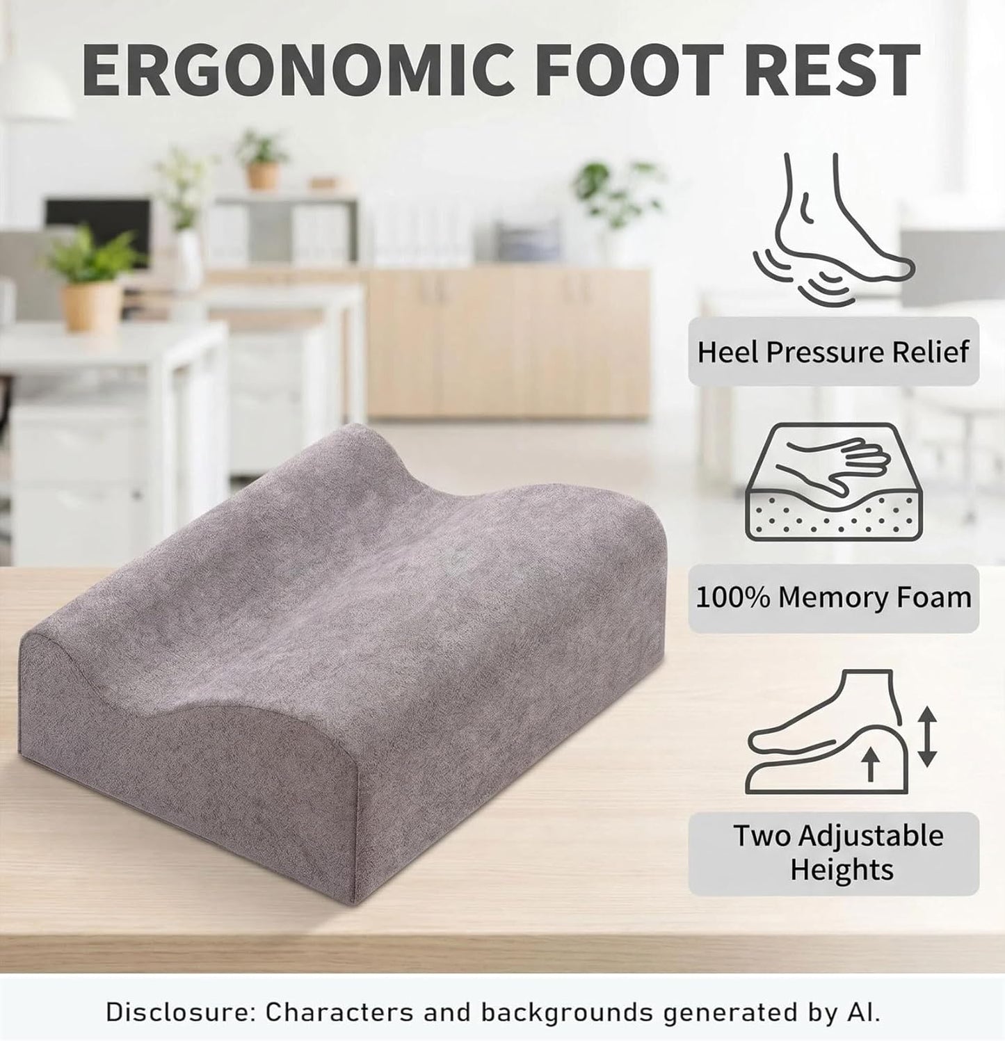 Work Foot Rest Under Desk,Comfort Foot Rest for Couch | Foot Rest For Under Desk at Work,At Soft Ergonomic Footrest,Support Foot Pillow,Heel Chair,Leg Elevation Pillow blue