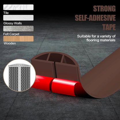 Floor Cord Cover Self Adhesive Cord Hider,10FT Cable Management, Extension Strip Protector for Wires, Prevent Cable Trips for Offices, Gyms, Exhibitions Cavity 0.39"(W) x 0.27"(H) BrownWood