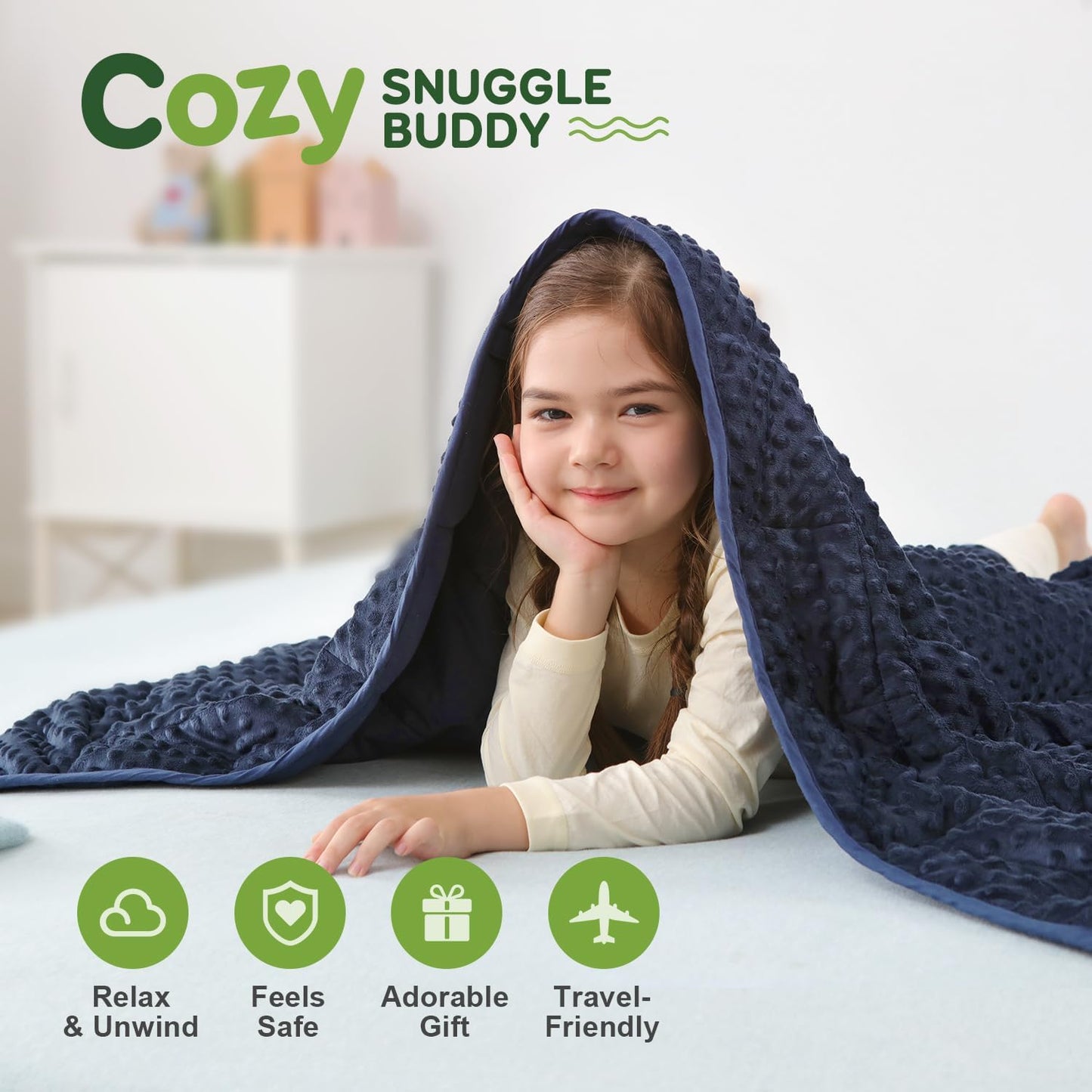 Sivio Weighted Lap Blanket, Weighted Blankets,Soft and Cozy Cooling Heavy Blanket, Calm and Nap, School and Home,2lbs 20 x 30inches, Grey