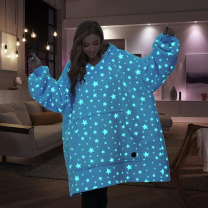 THREE POODLE Wearable Blanket Hoodie for Women, Oversized Sherpa Sweatshirt Blanket for Adults Men, Cozy Hooded Blankets, Gifts for Teen Girls Women Mom Sister