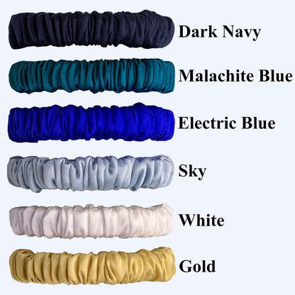 VLOMOT 6 Pcs Set 100% Pure Mulberry Silk Hair Scrunchies - 6 Chic Colors Everyday Skinny Scrunchies Silk Ponytail Holders - No Damage (Purple)