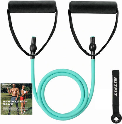 RitFit Single Resistance Bands with Handles Door Anchor for Home Gym