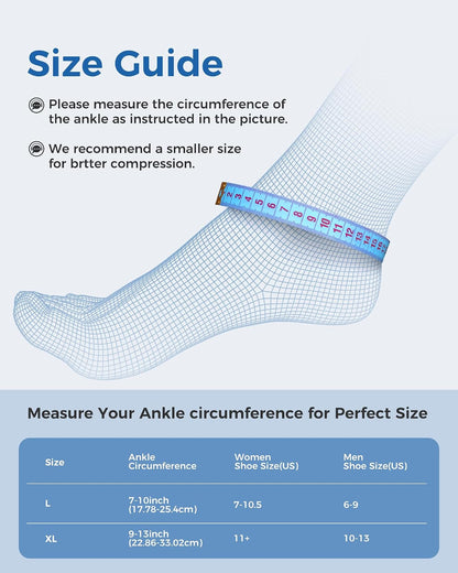 Ankle Foot Ice Pack Wrap for Injuries, Reusable Gel Ice Pack for Hot & Cold Therapy, Cold Therapy Compression Sleeve for Achilles Tendonitis,Plantar Fasciitis,Swelling,Sprained,Pain Relie