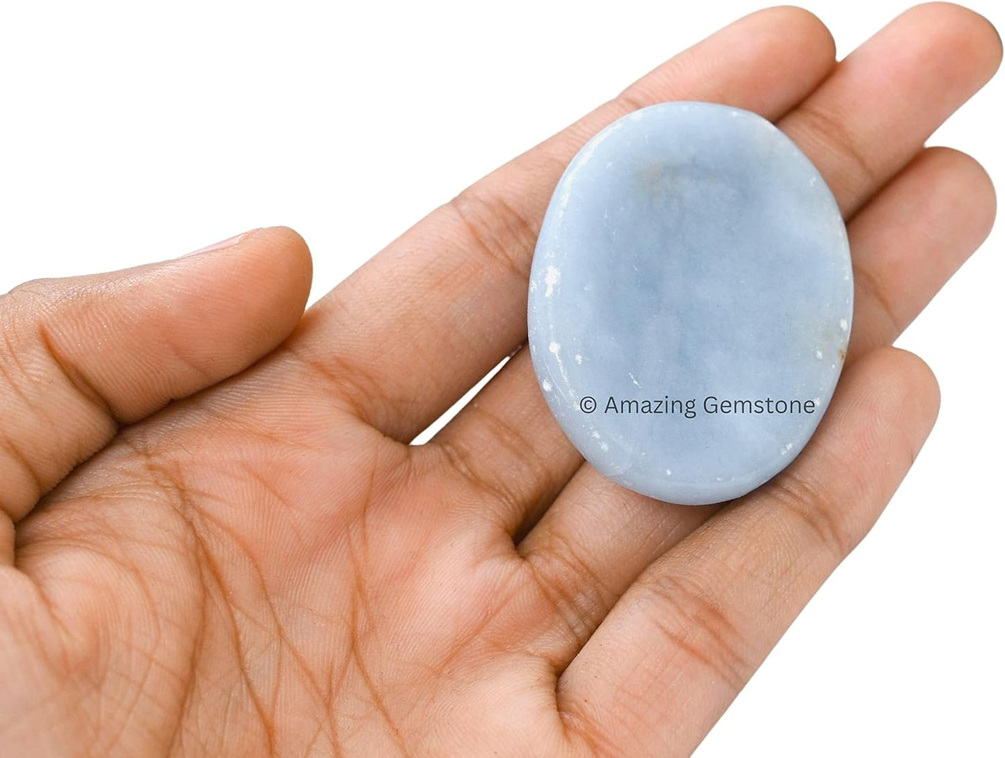 Amazing Gemstone Labradorite Thumb Worry Stone, Anxiety Stone, Healing Crystals - Piedra Crystal Fidget for Gift, Meditation, Calming, Relaxation, Stress Relief - Colors C