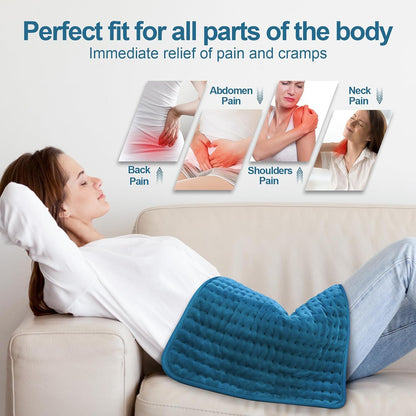 Heating Pad for Back, Electric Heating Pads for Cramps/Abdomen/Waist/Shoulder with 6 Heat Settings and Auto-Off, Moist/Dry Heat pad, Mothers Day Gifts for Mom Women Wife Grandma, 12" x 24"