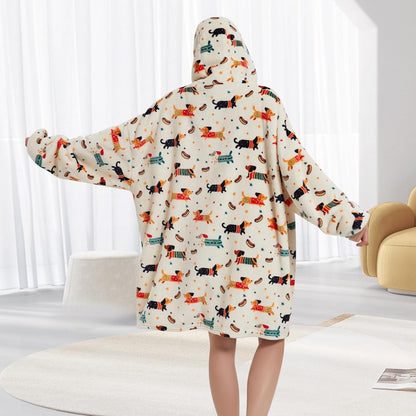 Fiosnow Sun and Moon Blanket Hoodies for Women and Men Adult Oversize Wearable Blanket Hoodies for Soft and Warm