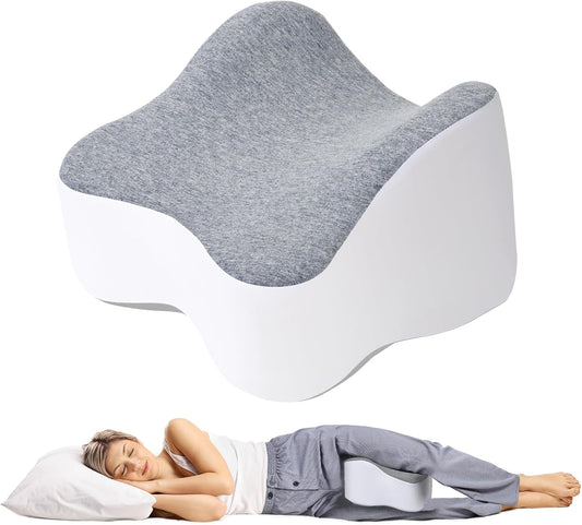 UJPFEO Knee Pillow for Side Sleepers,Leg Pillows for Sciatica,Knees,Hips,Joints Between Legs,Back Pain Relief When Side Sleeping Spine Alignment Support for Knee Surgery Recovery