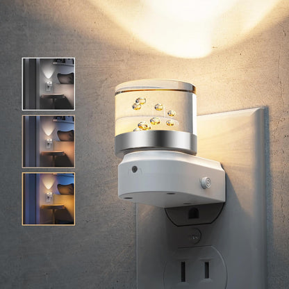 L LOHAS LED Night Light, Dimmable Night Lights Plug into Wall, Automatic Night Lights Plug in with Auto Light Sensor,Adjustable Brightness Amber LED Night Light, for Bedroom Hallway Home Decor