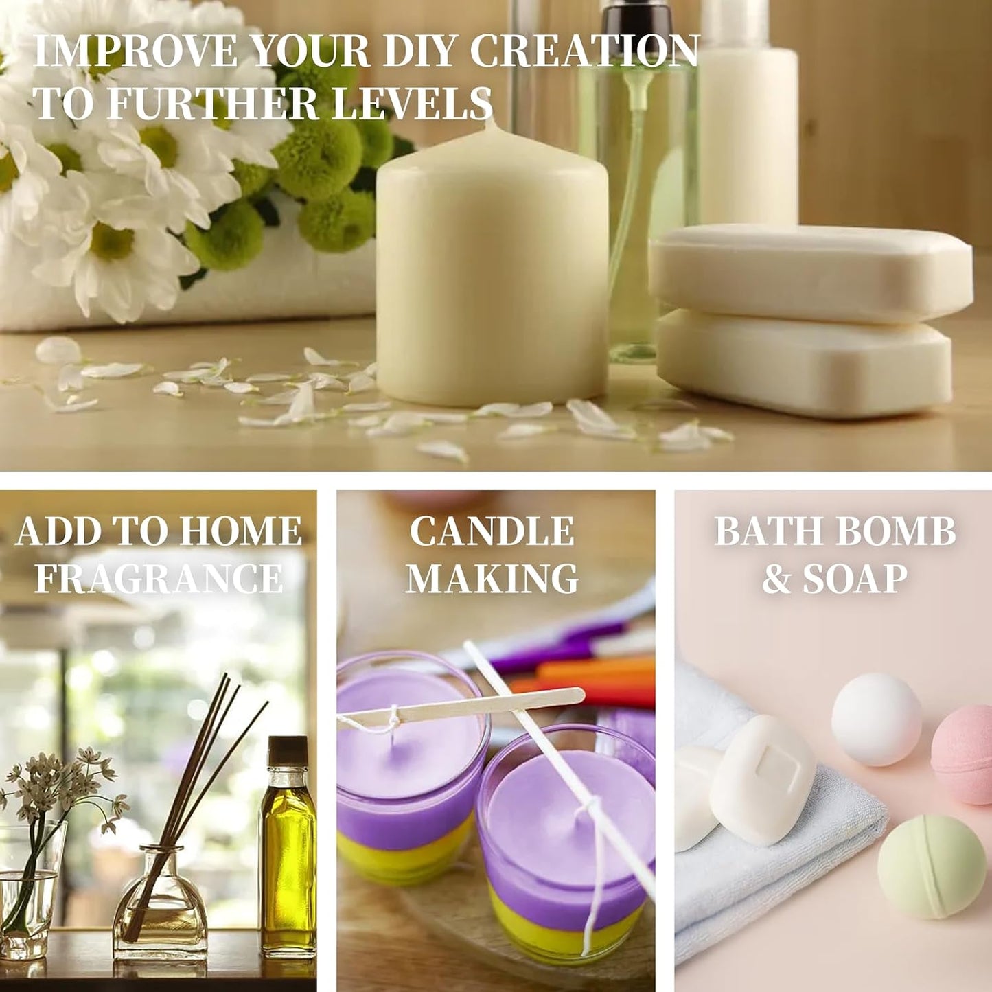 Essential Oils Set Top 6 Aromatherapy-Essential Oils for Diffuser for Home,Air Freshening Diffuser Oils Scents for Aromatherapy,Laundry,Candle&Soap Making,Humidifiers 6 X 10ML