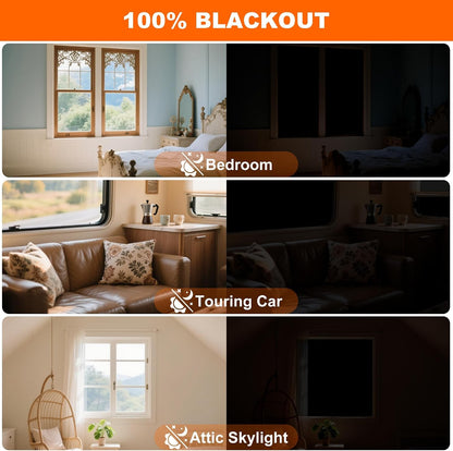 Black Out Window Cover Portable Blacout Curtains for Bedroom Guard Blinds