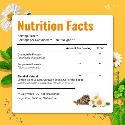 FreshDrinkUS, Chamomile Mint Tea Bags | 135 Count | Refreshing Herbal Blend of Chamomile Flower, Peppermint, Lemon Balm & Others – Smooth Floral & Minty Flavor – Premium Quality, Caffeine-Free