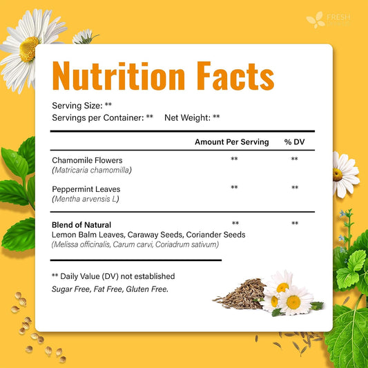 FreshDrinkUS, Chamomile Mint Tea Bags | 135 Count | Refreshing Herbal Blend of Chamomile Flower, Peppermint, Lemon Balm & Others – Smooth Floral & Minty Flavor – Premium Quality, Caffeine-Free