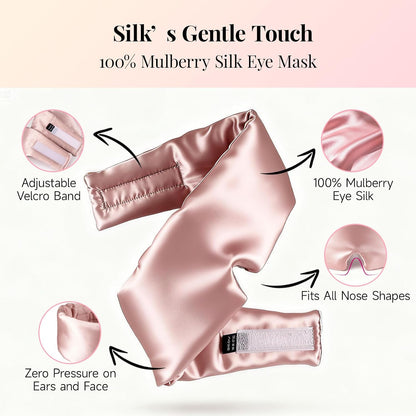 Cotton Sleep Eye Mask for Men Women, 100% Blocking Light Sleeping Mask for Side Sleeper, Soft Zero Pressure Cooling Blackout Eye Masks for Sleep, Eye Covers for Sleeping fits All Heads Adjustable
