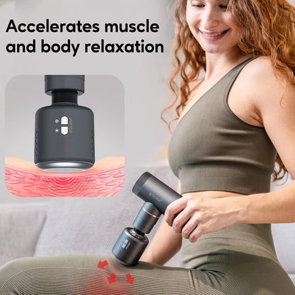 arboleaf Massage Gun Deep Tissue, Balance of Power & Portability Full-Metal Percussion Massager with Silent Brushless Motor - Ultra-Quiet Pocket-Sized for Athletes Back Pain Relief Home Office Travel