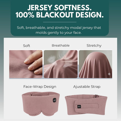 Heated Eye Mask – Cordless Electric Warm Eye Compress for Dry Eyes, Stye & Eye Strain Relief – 4 Heat Settings, Rechargeable, Light-Blocking, Blackout, Washable Cover (Sunset Rose)
