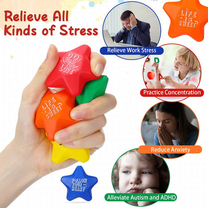 Leyndo 200 Pcs Relief Foam Balls Bulk for Adults with Motivational Quotes
