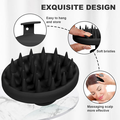 Meartchy Silicone Scalp Massager, Scalp Scrubber for Hair Growth with Soft Bristles, Scalp Exfoliator Brush Dandruff Removal Shampoo Brush for Wet Dry Scalp Care (Mint Green)