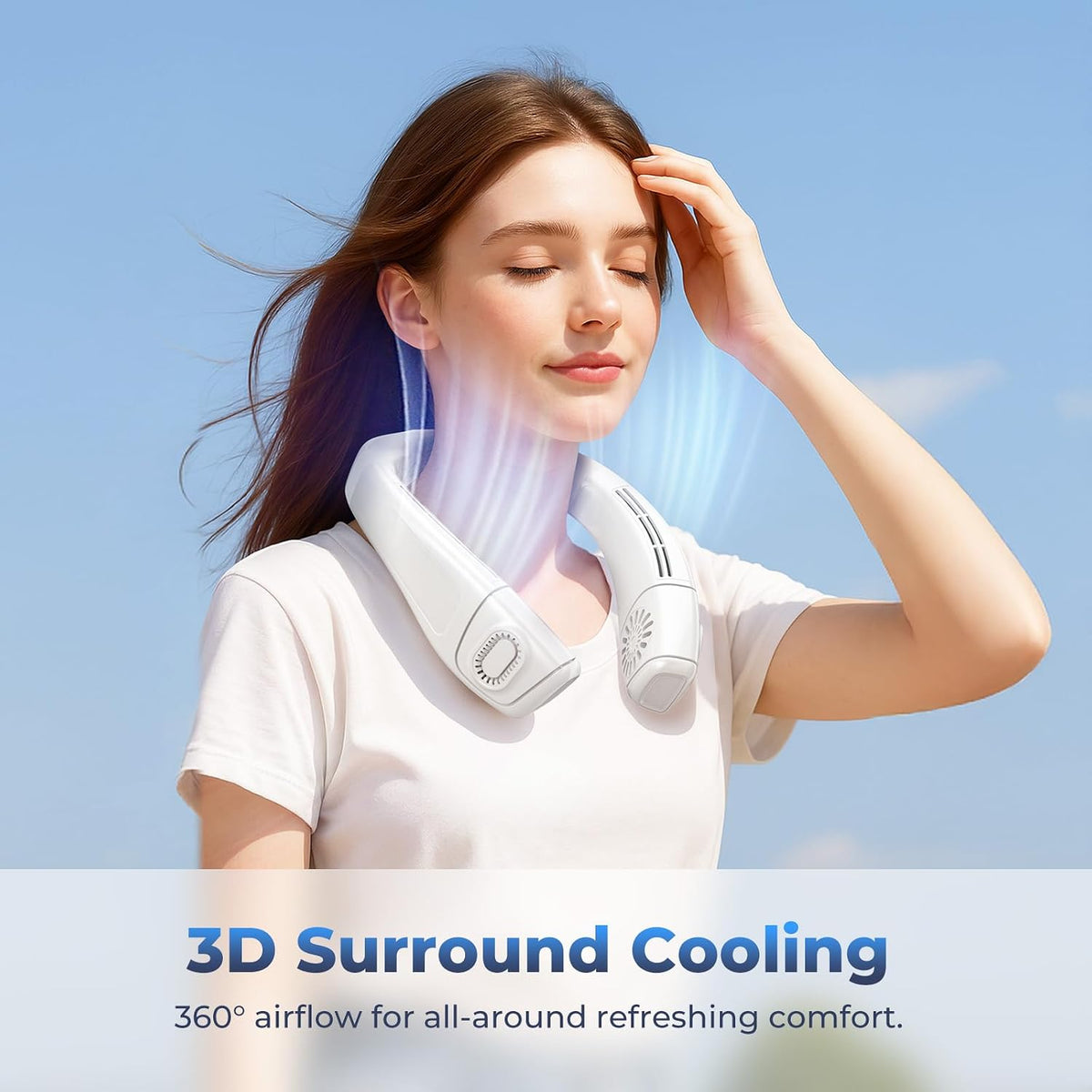 Neck Fan Cooling, Portable Neck Air Conditioner Fan That Blow Cold Air