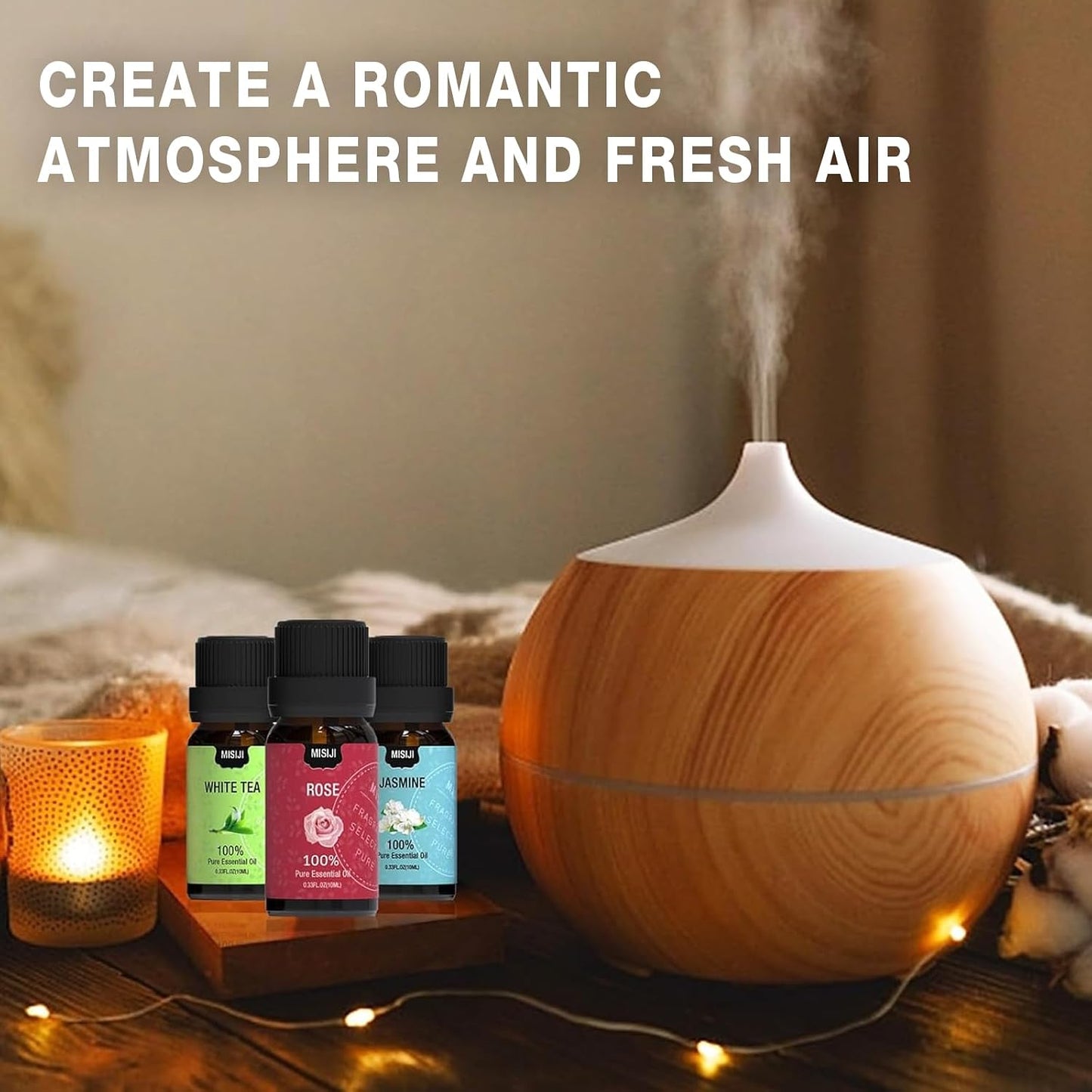 Essential Oils Set Top 6 Aromatherapy-Essential Oils for Diffuser for Home,Air Freshening Diffuser Oils Scents for Aromatherapy,Laundry,Candle&Soap Making,Humidifiers 6 X 10ML