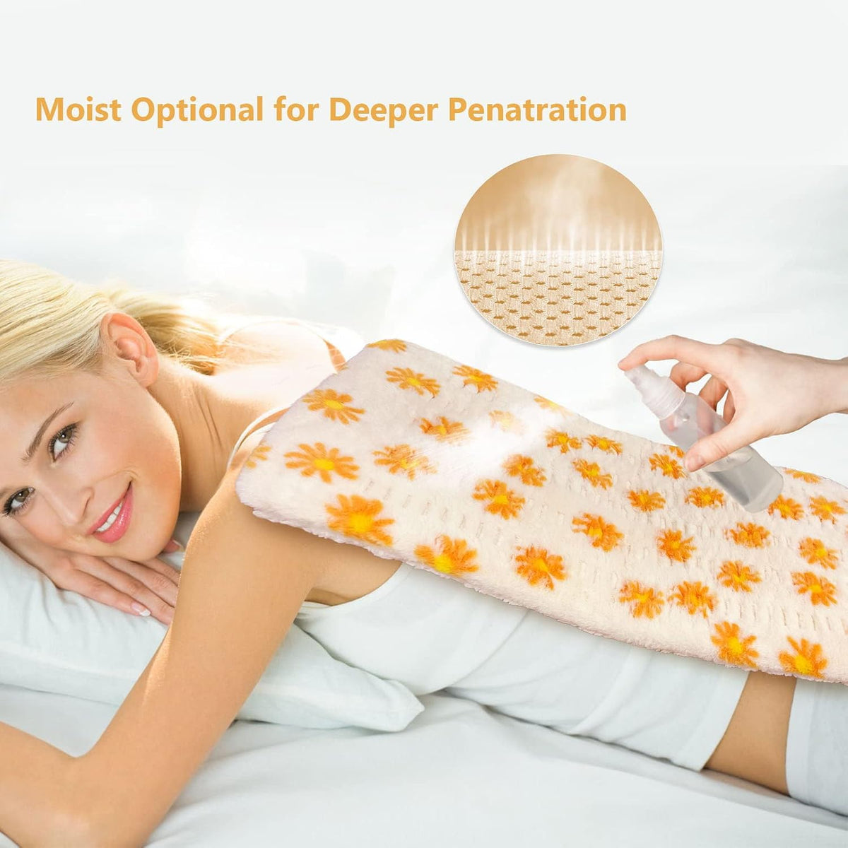 ZXU Heating Pad for Back Pain and Period Cramps Relief- Ultra Soft Sherpa Heating Pad, XL King Size 12" x 24", 12 Heat Levels & 1-24H Auto Off，Stay on Function Hot Heated Pad, Machine Washable