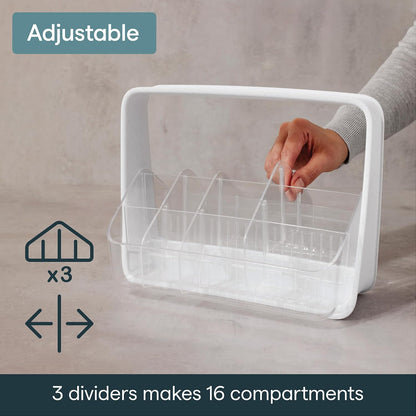 YouCopia TeaStand Tea Bag Organizer with Clear Removable Bins, Cabinet or Pantry Storage Caddy, 80-Bag