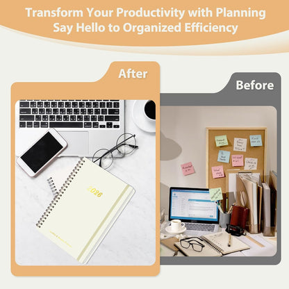 Weekly To Do List Notepad, 52 Sheets, Undated Weekly Planner, Letter Size | 8.5"x11", 100GSM, Thick Paper, Twin-Wire Spiral Bound, Tear Off Desk Pad, For Women & Man, Home School & Office Work