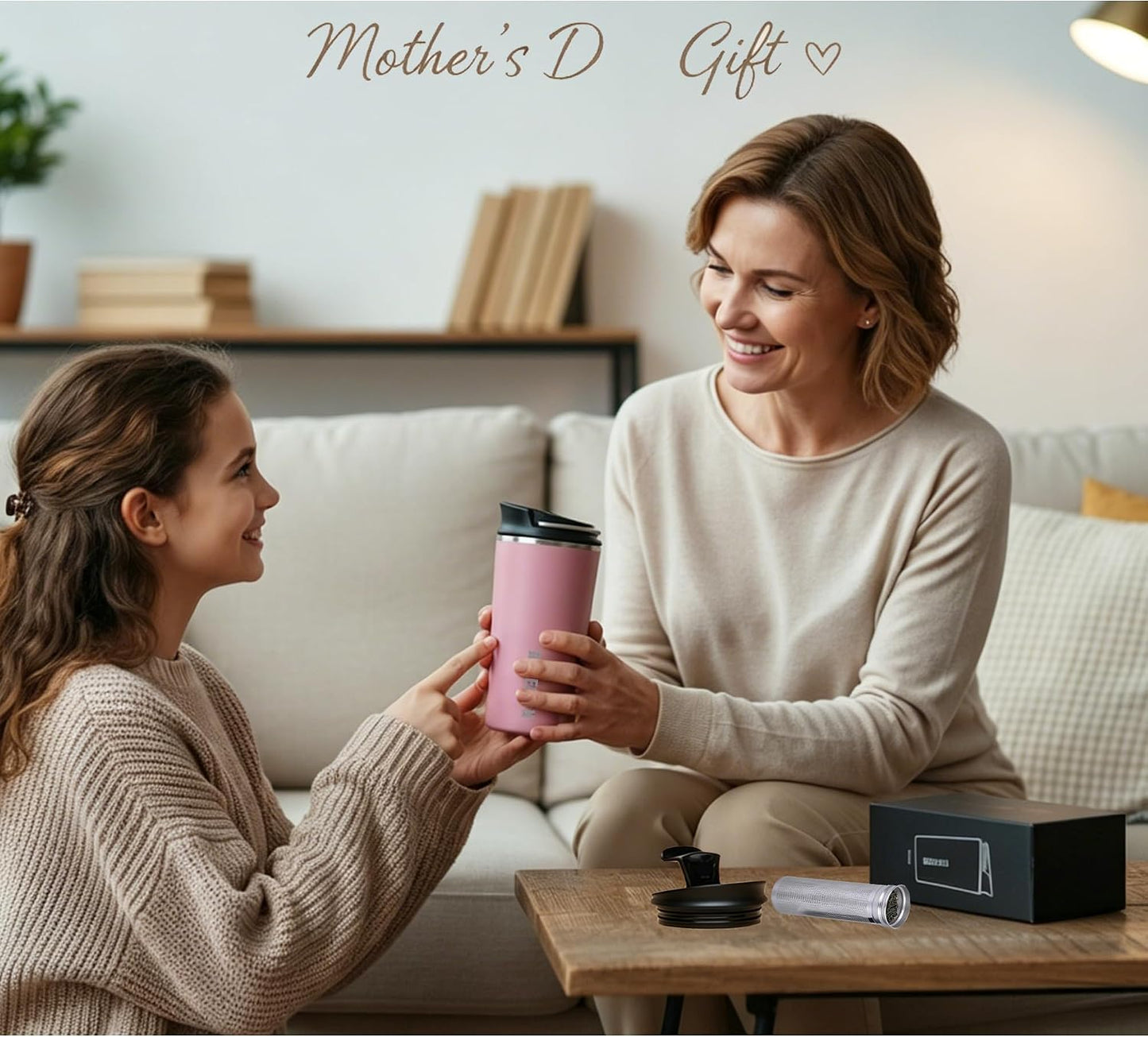 GiNT 17oz Travel Tea Mug with Infuser, 2 Lids. Vacuum Insulated 316 Stainless Steel Coffee Mug. Dishwasher Safe Tea Cup with Strainer for Hot & Cold Brew Coffee. Mothers Day Gifts for Mom (Green)