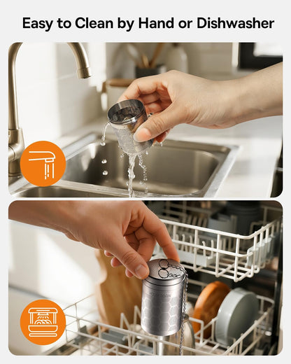 House Again Large Tea Infusers, Extra Fine Mesh Tea Strainers for Loose Tea, Slim Threaded Lid & 304 Stainless Steel, Filter Bags Diffusers, Loose Leaf Tea Steeper for Brew Tea Spices & Seasonings