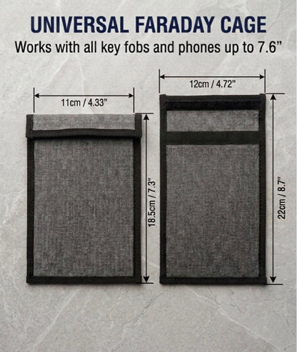 Faraday Bag for Phone & Car Key Fob, RFID Signal Blocking Pouch, Anti-Theft
