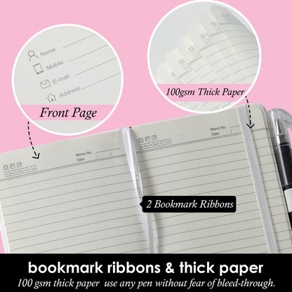 NIRMIRO (3 Pack) Pocket Notebook Small Journal with Pen, 3.7" x 5.7", A6 Mini Notebook for Women Men Work Writing, Hardcover Small Pocket Notepad with 100Gsm Premium Thick Lined Paper, Black Leather