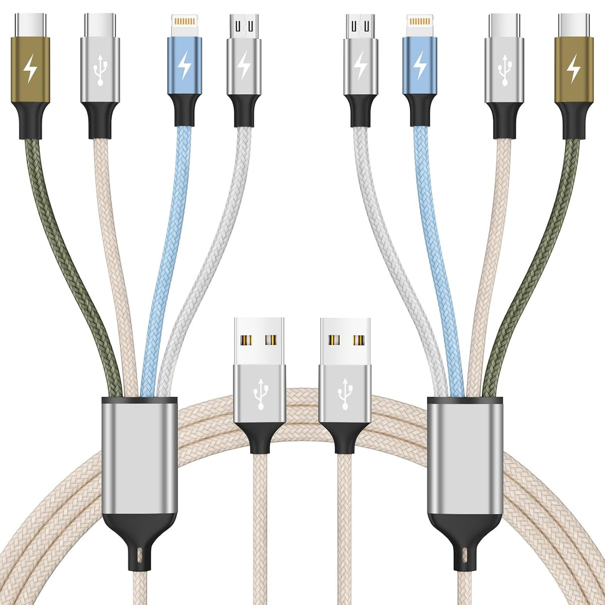4 in 1 Multi Charging Cable, 5FT Charging Cords for Multiple Devices