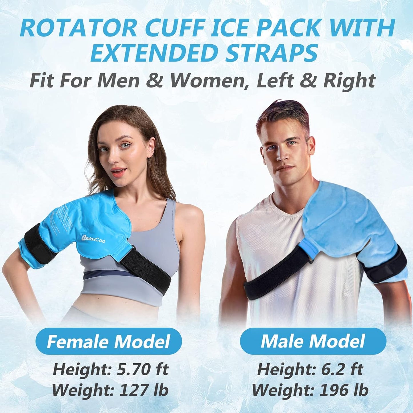 RelaxCoo Ice Pack for Knee Pain Relief, Reusable Gel Ice Wrap for Leg Injuries, Swelling, Knee Replacement Surgery, Cold Compress Therapy for Arthritis, Meniscus Tear and ACL Blue