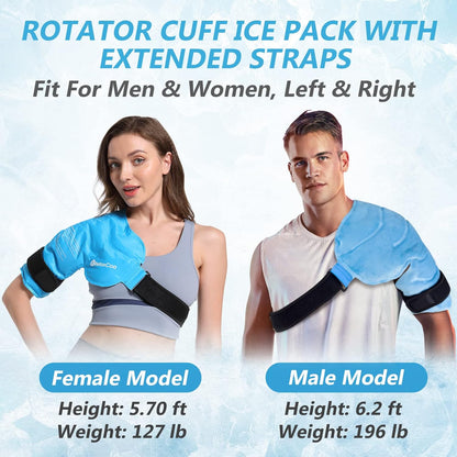 RelaxCoo Ice Pack for Knee Pain Relief, Reusable Gel Ice Wrap for Leg Injuries, Swelling, Knee Replacement Surgery, Cold Compress Therapy for Arthritis, Meniscus Tear and ACL Blue