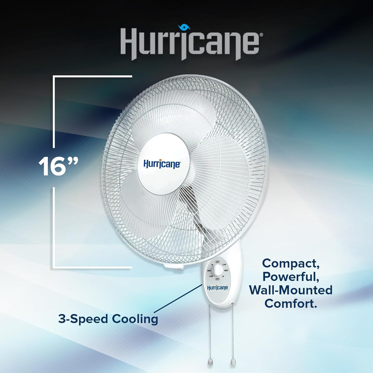 Hurricane Classic 6 Inch Clip Fan, 2 Speed Portable Desk Table Fan with Tilt, White