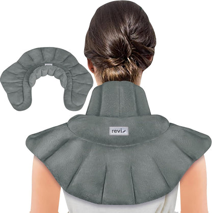 REVIX Microwave Heating Pad for Neck Shoulders and Back with Moist Heat, Weighted Microwavable Heated Neck Wrap Warmer, Scented