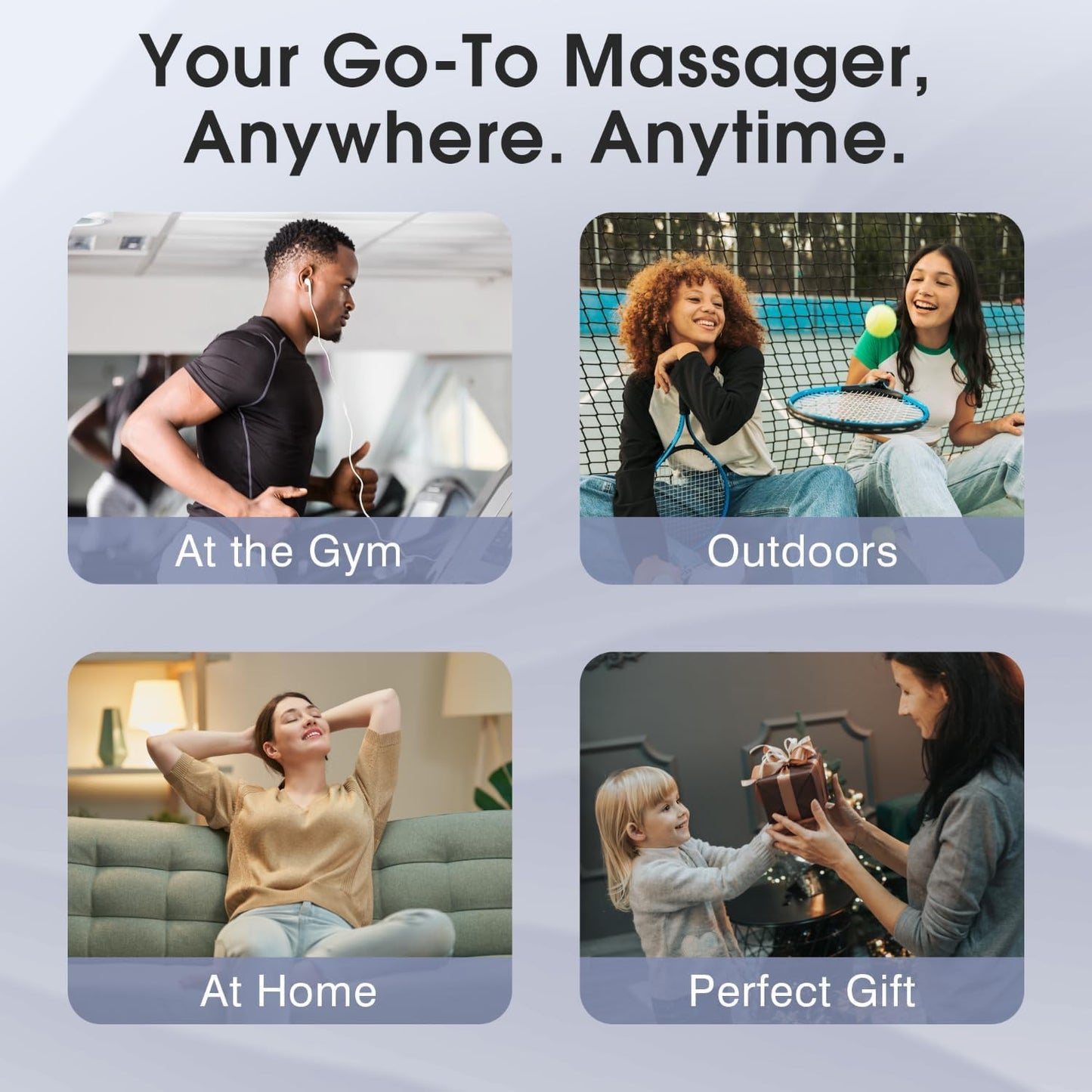 cotsoco Mini Massage Gun, Deep Tissue Percussion Muscle Massager, Compact Portable Handheld Massager with 6 Heads & 4 Speeds, Quiet for Home, Gym, Office, Travel, Gift for Men and Women