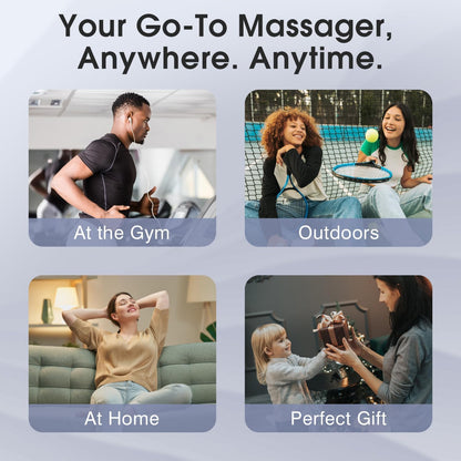 cotsoco Mini Massage Gun, Deep Tissue Percussion Muscle Massager, Compact Portable Handheld Massager with 6 Heads & 4 Speeds, Quiet for Home, Gym, Office, Travel, Gift for Men and Women