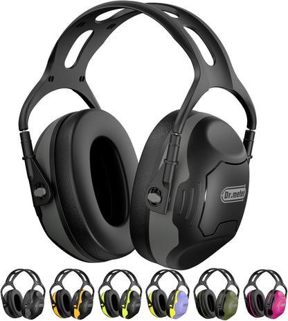 Dr.meter Ear Protection Ear Muffs, Noise Cancelling Headphones for Adults Kids 31dB Earmuffs for Noise Reduction, Hearing Protection for Shooting Gun Range, Mowing, Monster Jam, Sensory, Fireworks