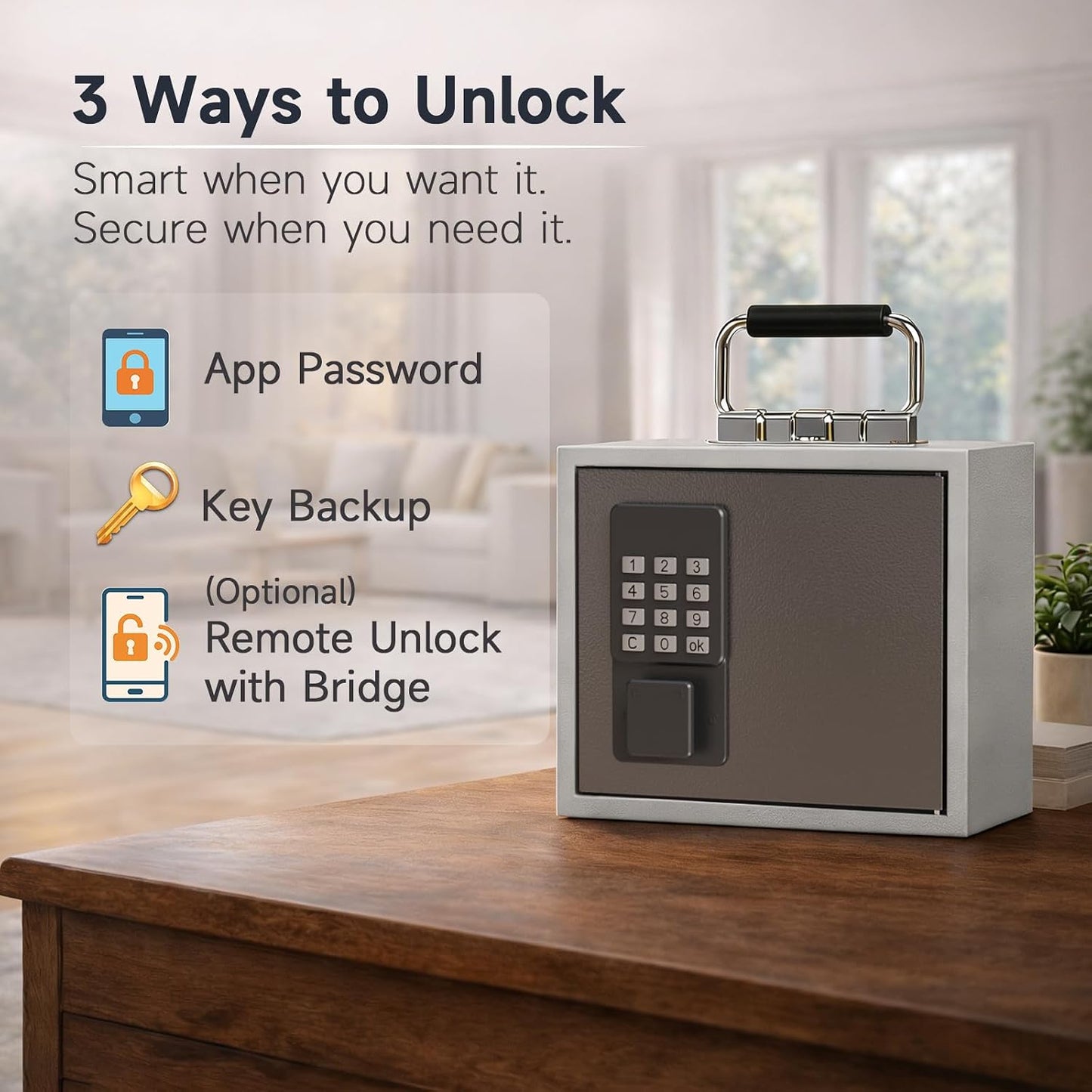 Phone Lock Box for Kids, Cellphone Jail for Screen Time Control, Passcode Lock with Backup Key, Remote Unlock for Parents, Secure Phone Storage for Homework and Sleep Routine
