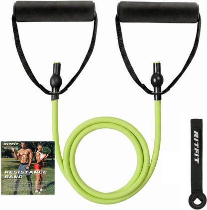 RitFit Single Resistance Bands with Handles Door Anchor for Home Gym