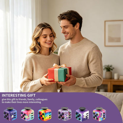 Fidget Cube & Infinity Cube Toys for Adults, 6 Pack Multi-Sided Sensory Anxiety Relief Toys for Autism, ADD/ADHD/OCD, Cool Handheld Fidget Gadgets for Stress & Focus