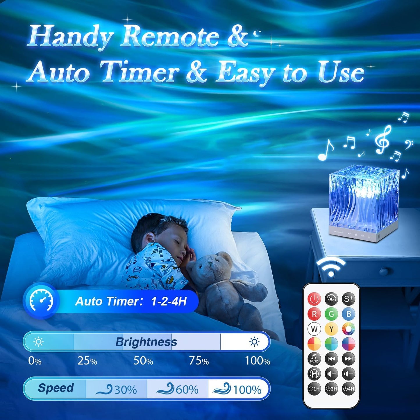 Mubarek Ambient Lighting, 216 Modes Mood Lighting, 3-in-1 Sunset Lamp & Ocean Lamp & Northern Lights Projector with Remote,Led Lights for Bedroom, Room Lights for Bedroom Decor, Girl Gift