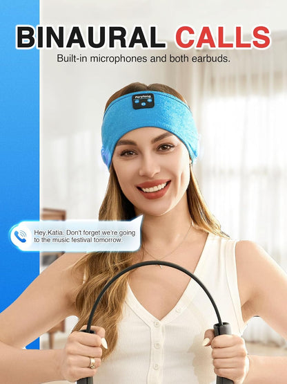 Perytong Sleep Headphones Wireless, Bluetooth Sports Headband Headphones with Ultra-Thin HD Stereo Speakers Perfect for Sleeping,Workout,Jogging,Yoga,Insomnia, Air Travel, Meditation (Grey)