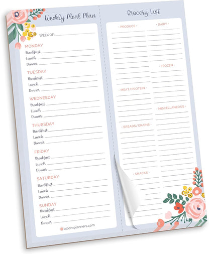 bloom daily planners Horizontal Weekly To Do List Notepad with 60 Undated Sheets - Weekly Desk Planner or Chore Pad with Priorities & Habit Tracker - 8.5” x 11” - Pastel