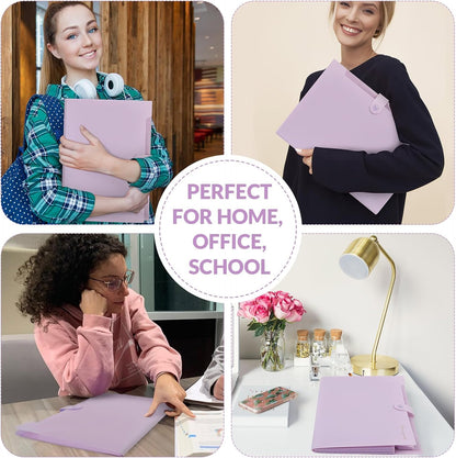 SKYDUE Expanding File Folder, Accordion File Organizer with 8 Pockets, Expandable Document Paper Receipt Holder for School Office Hospital, Letter/A4 Size Pink