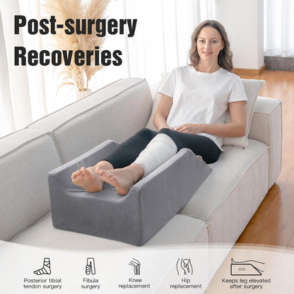 LightEase Memory Foam Leg Support and Elevation Pillow for After Surgery