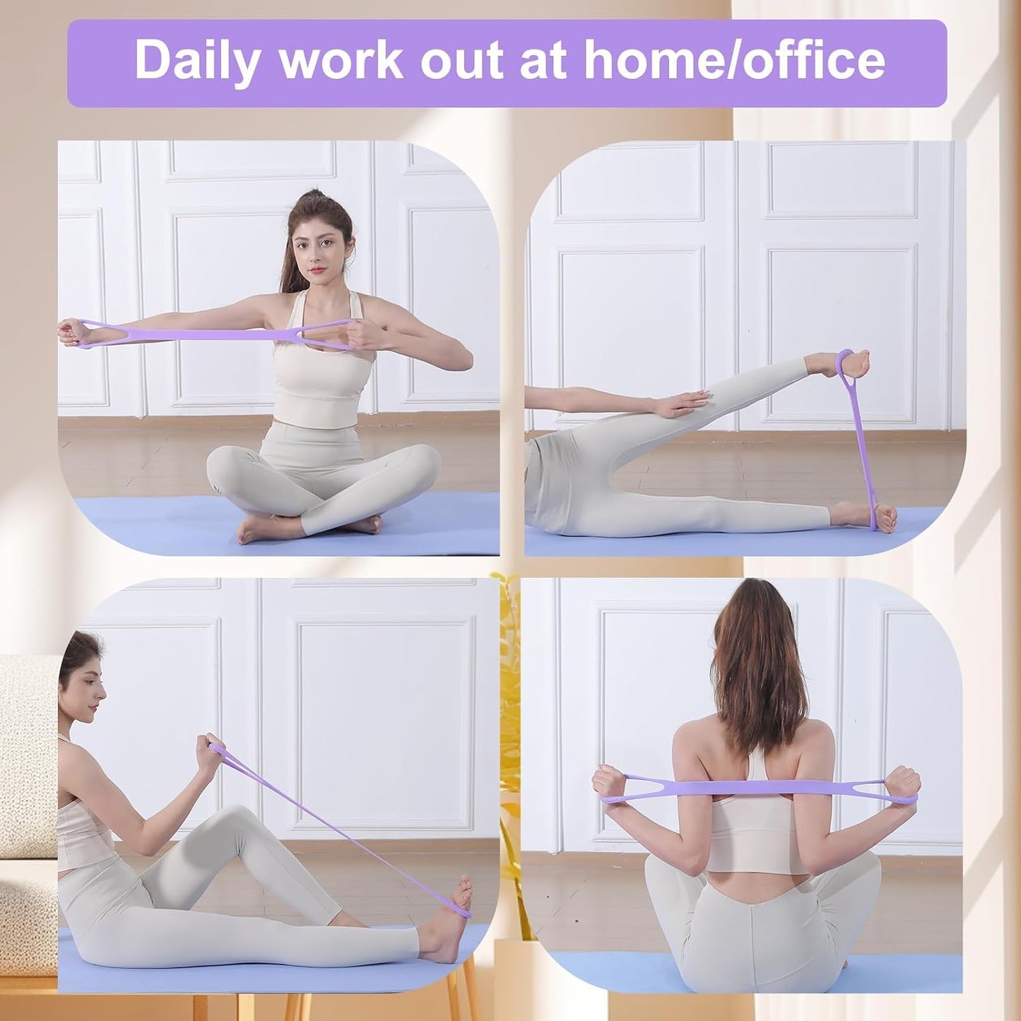 Figure 8 Fitness Resistance Bands with Handles for Working Out