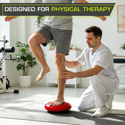 ProsourceFit Core Balance Disc Trainer, 14” Diameter with Pump for Fitness, Balance Training, or Seating; Wobble Board for Core Stability; Flexible Floor Cushions